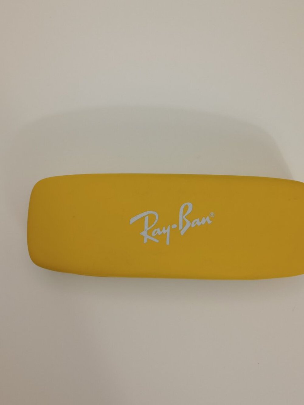 Ray-Ban Yellow Hard Clamshell Eyeglasses Sunglasses Case Red Interior - Picture 3 of 10